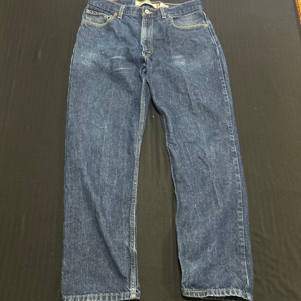 Levis 505 Regular Fit Jeans Mens 36x30 Blue Denim Straight Leg 100% Cotton